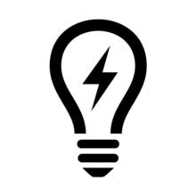 Coloriage Ampoule électrique avec éclair à l'intérieur