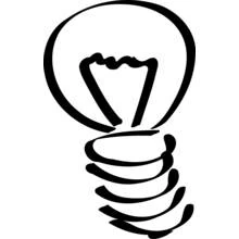 Coloriage Ampoule électrique avec filament visible