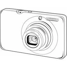Coloriage Appareil photo avec objectif rond
