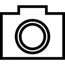 Coloriage Appareil photo avec objectif rond