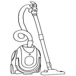 Coloriage Aspirateur traîneau avec tuyau enroulé