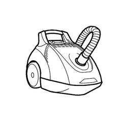Coloriage Aspirateur avec tuyau recourbé