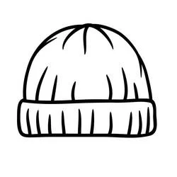 Coloriage Bonnet tricoté