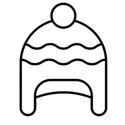 Coloriage Bonnet avec pompon