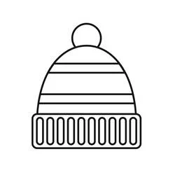 Coloriage Bonnet à pompon rayé