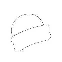 Coloriage Bonnet à revers replié