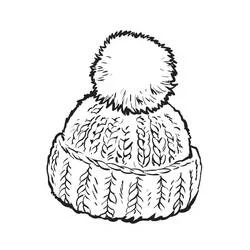 Coloriage Bonnet à pompon moelleux