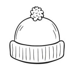 Coloriage Bonnet avec pompon