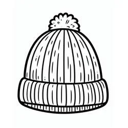 Coloriage Bonnet avec pompon
