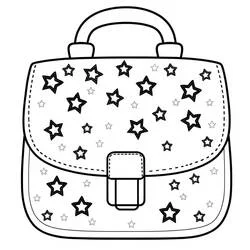 Coloriage Cartable recouvert d'étoiles