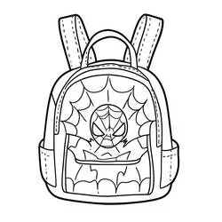 Coloriage Cartable avec le motif de Spider-Man