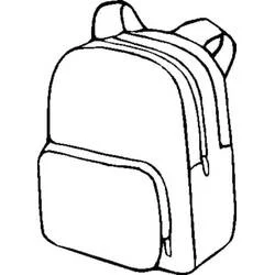 Coloriage Cartable avec poche avant et bretelles