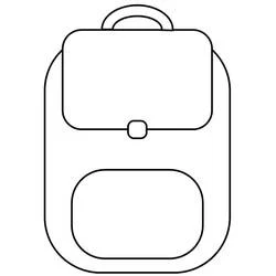 Coloriage Cartable avec poche avant