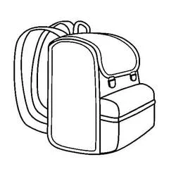 Coloriage Cartable avec poche avant