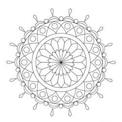 Coloriage Chandelier stylisé en mandala floral