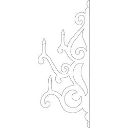 Coloriage Chandelier aux volutes ornementales