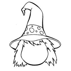 Chapeau de Sorcière - Coloriages gratuits à imprimer