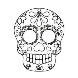 Coloriage Crane mexicain à motifs floraux
