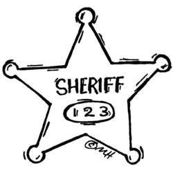 Étoile de sherif - Coloriages gratuits à imprimer