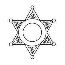 Coloriage Étoile de sherif à six branches