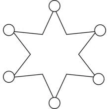 Coloriage Étoile de sherif à six branches
