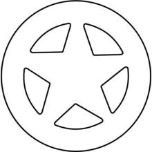 Coloriage Étoile de sherif dans un cercle