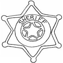 Coloriage Étoile de sherif badge classique