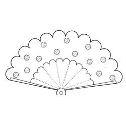 Coloriage Éventail aux bords ondulés Coloriage Éventail aux bords ondulés