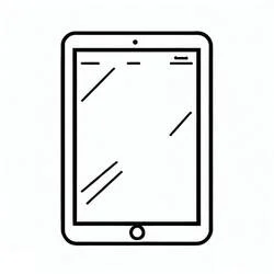 Coloriage IPad avec un écran vierge