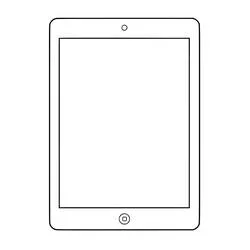 Coloriage IPad à l'écran vide