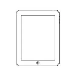 Coloriage IPad avec écran vide