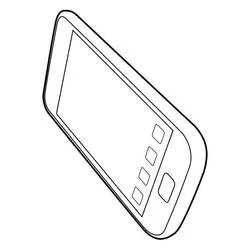 Coloriage Smartphone avec boutons sur le côté