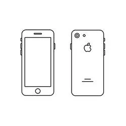 Coloriage IPhone vu de face et de dos