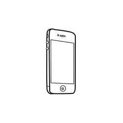 Coloriage IPhone avec bouton d'accueil et haut-parleur