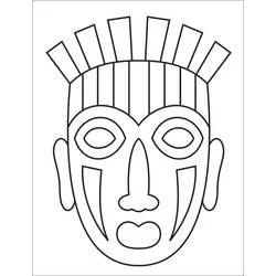 Masque Africain - Coloriages gratuits à imprimer