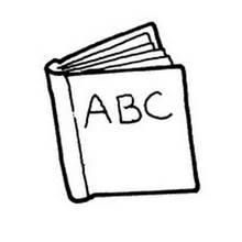 Coloriage Livre ABC ouvert avec ses pages