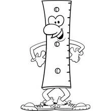 Coloriage Règle personnifiée les mains sur les hanches