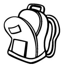 Coloriage Sac à dos avec poches et poignée