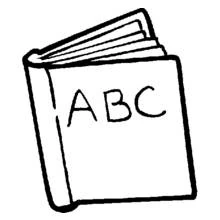 Coloriage Livre ABC ouvert