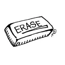 Coloriage Gomme avec le mot ERASE