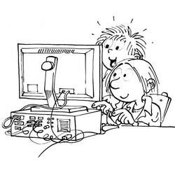 Ordinateur - Coloriages gratuits à imprimer
