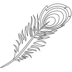Coloriage Plume avec un motif en forme d'œil de paon