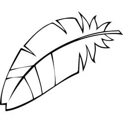 Coloriage Plume au tracé simple