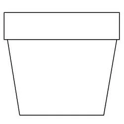 Coloriage Pot de fleurs simple à colorier