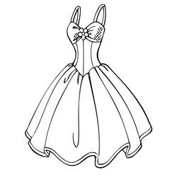 Coloriage Robe de princesse élégante