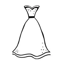 Coloriage Robe longue élégante