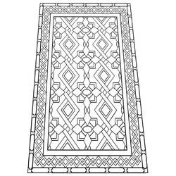 Coloriage Tapis à motifs géométriques en losanges