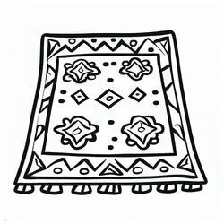 Coloriage Tapis à motifs géométriques