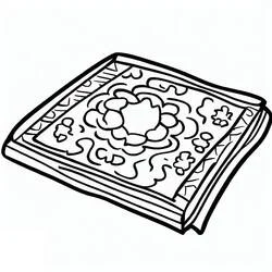 Coloriage Tapis aux motifs floraux élégants