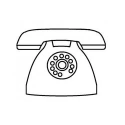 Coloriage Téléphone simple à cadran rotatif